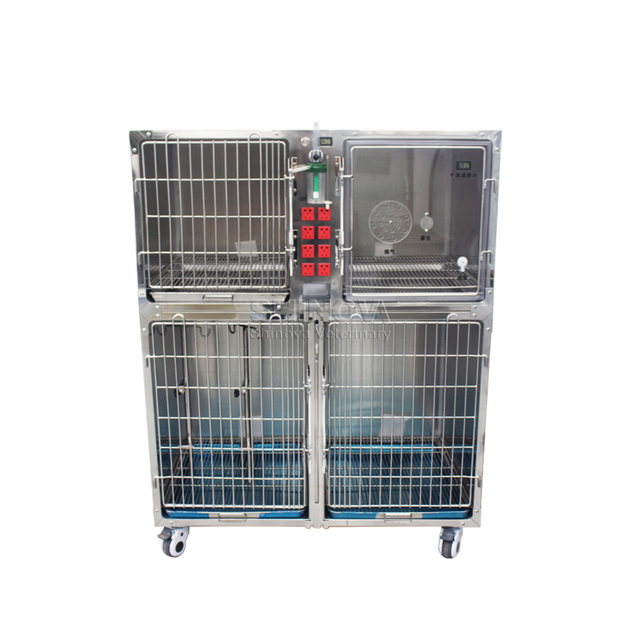 Sangkar oksigen stainless steel modular (dengan soket daya)