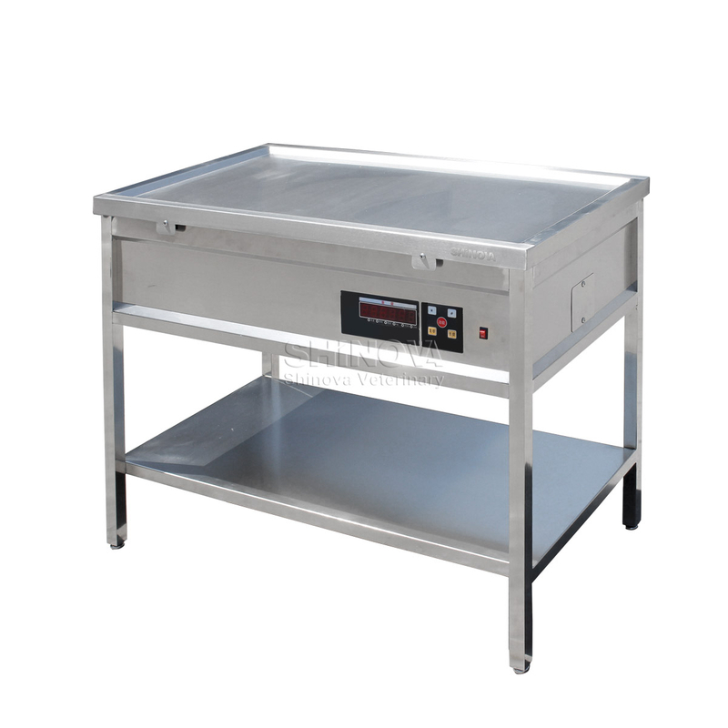 Meja penimbangan hewan peliharaan stainless steel