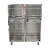 Kandang anjing stainless steel modular (dengan soket daya)