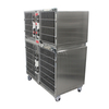 Kandang anjing stainless steel modular (dengan soket daya)