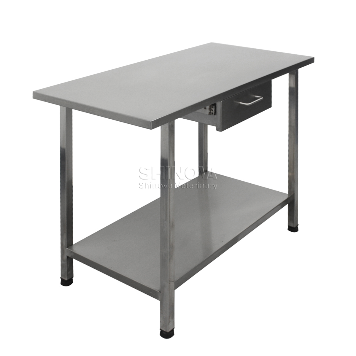 Meja perlakuan stainless steel dengan laci