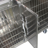 Kandang anjing stainless steel modular (dengan soket daya)