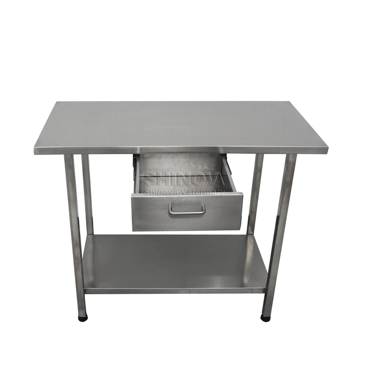 Meja perlakuan stainless steel dengan laci